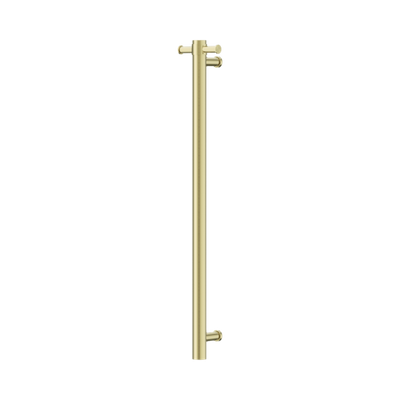Nero Mecca 12V Single Vertical Heated Towel Rail Brushed Gold