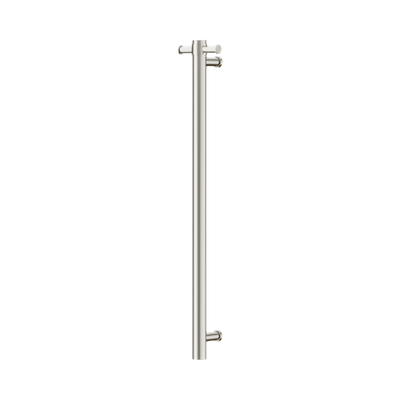 Nero Mecca 12V Single Vertical Heated Towel Rail Brushed Nickel