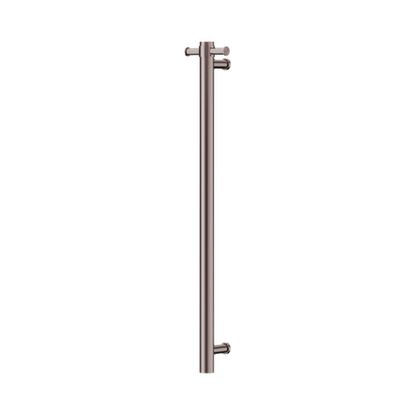Nero Mecca 12V Single Vertical Heated Towel Rail Brushed Bronze