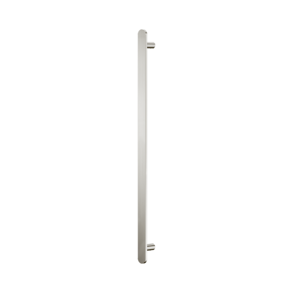 Nero Bianca 12V Single Vertical Heated Towel Rail Brushed Nickel