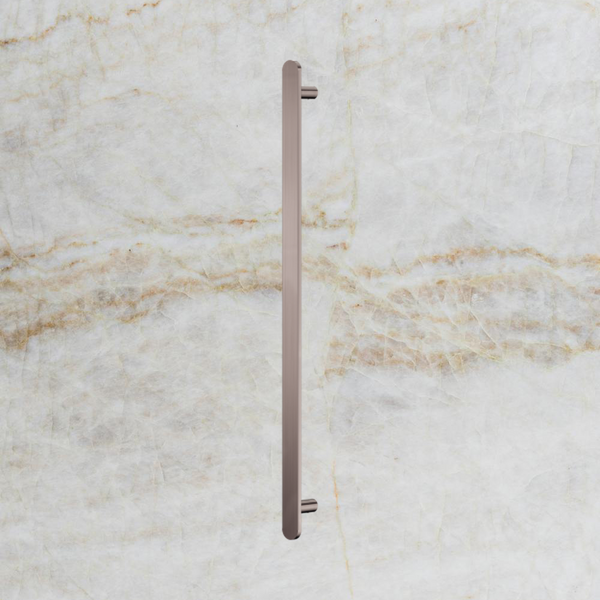 Nero Bianca 12V Single Vertical Heated Towel Rail Brushed Bronze