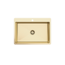 Alma Noah 700x500 Large Single Bowl Tap Landing Sink Brushed Brass Gold