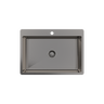 Alma Noah 700x500 Large Single Bowl Tap Landing Sink Brushed Gunmetal