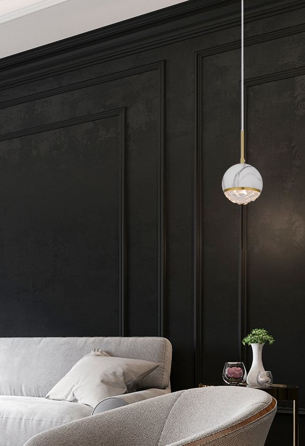 Telbix Oneta 1 Light Pendant White