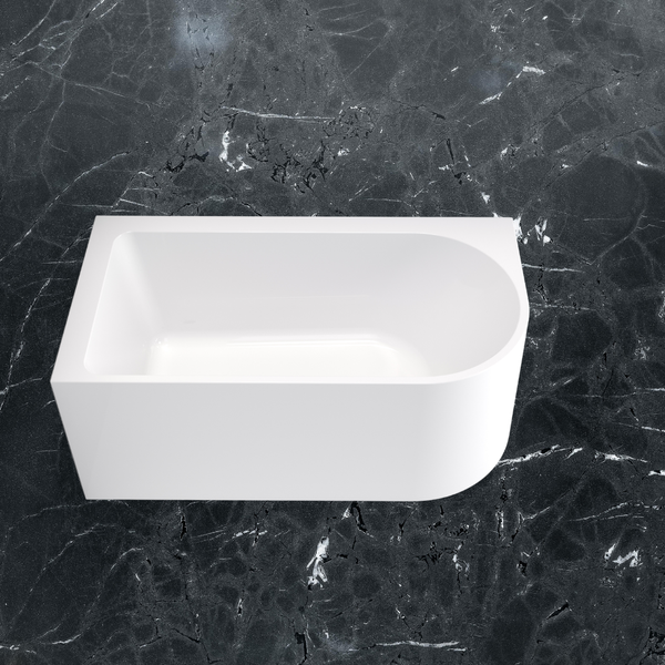 Caroma Origin 1500 Left Hand Corner Bath White