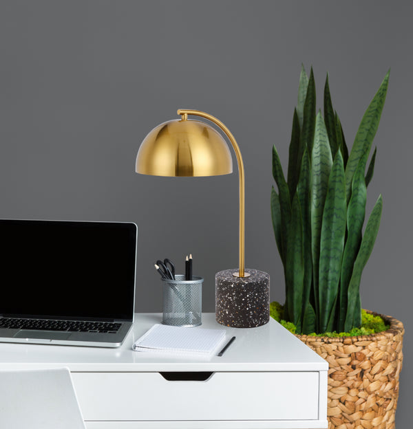 Telbix Ortez Table Lamp Black Terrazzo