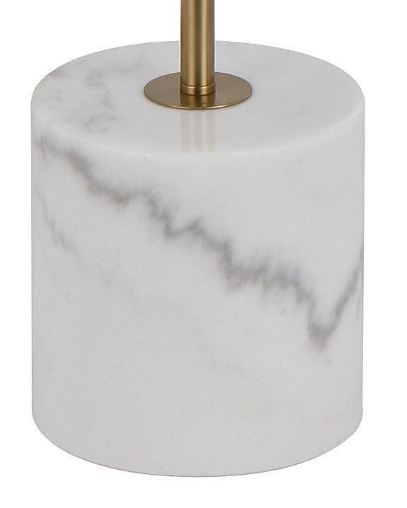 Telbix Ortez Floor Lamp White Antique Gold