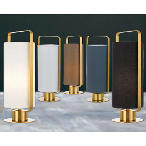 Telbix Orwel Table Lamp Grey Antique Gold