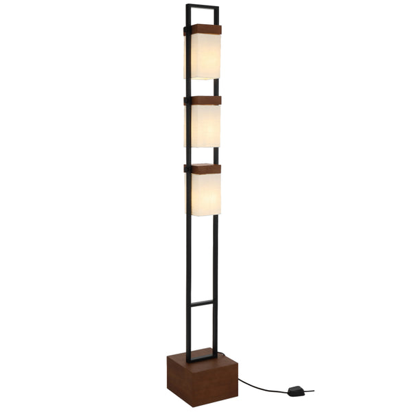 Telbix Osada 3 Light Floor Lamp Black