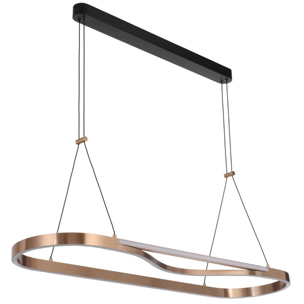 Telbix Ostrom Rectangle Pendant Light Gold