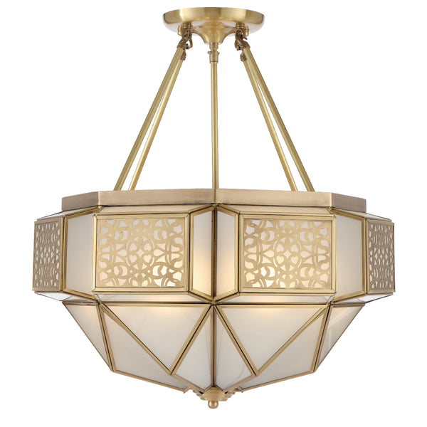 Telbix Overton Pendant CTC Brass