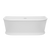 Decina Oxford 1700mm Back to Wall Freestanding Bath with Integrated Overflow Gloss White