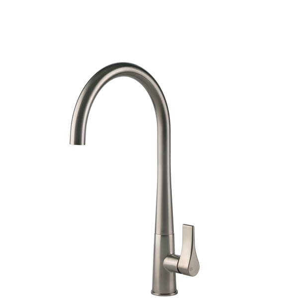 Gessi Proton Goose Neck Swivel Mixer Brushed Nickel