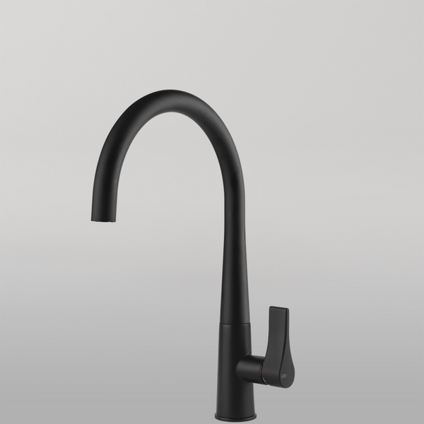 Gessi Proton Goose Neck Swivel Mixer Matte Black