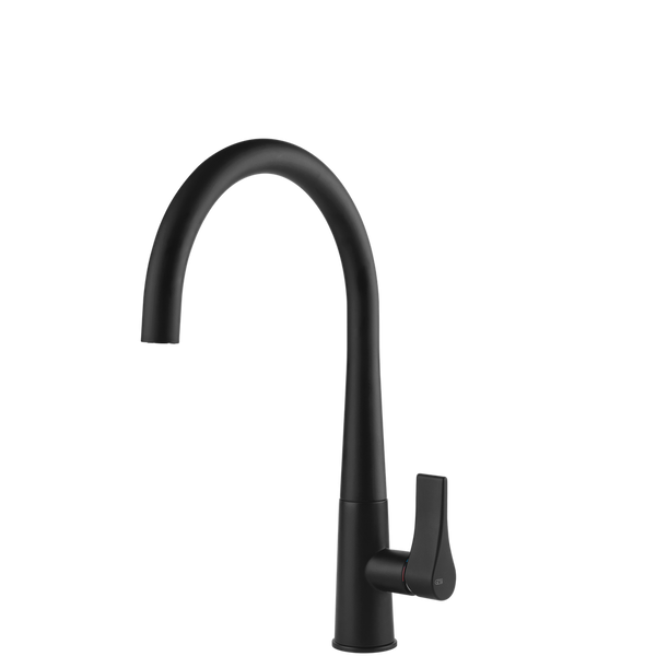 Gessi Proton Goose Neck Swivel Mixer Matte Black