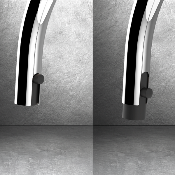 Gessi Proton Goose Neck Pull Out Mixer Matte Black