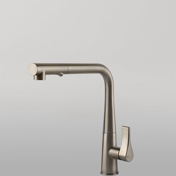 Gessi Proton Right Angle Pull Out Spray Mixer Brushed Nickel