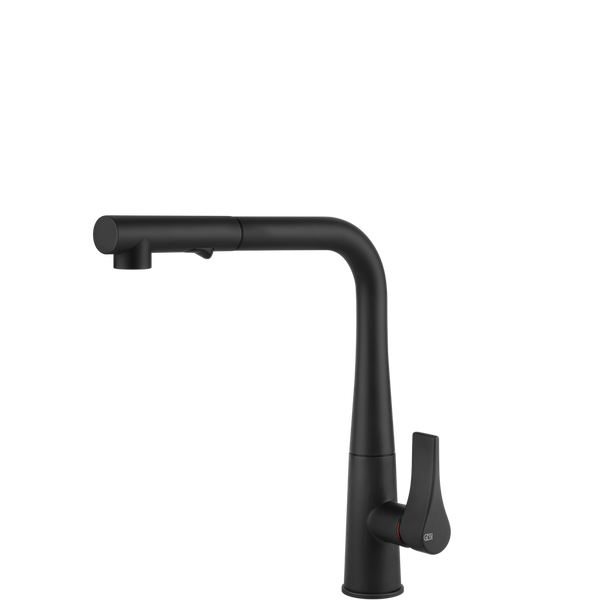 Gessi Proton Right Angle Pull Out Spray Mixer Matte Black
