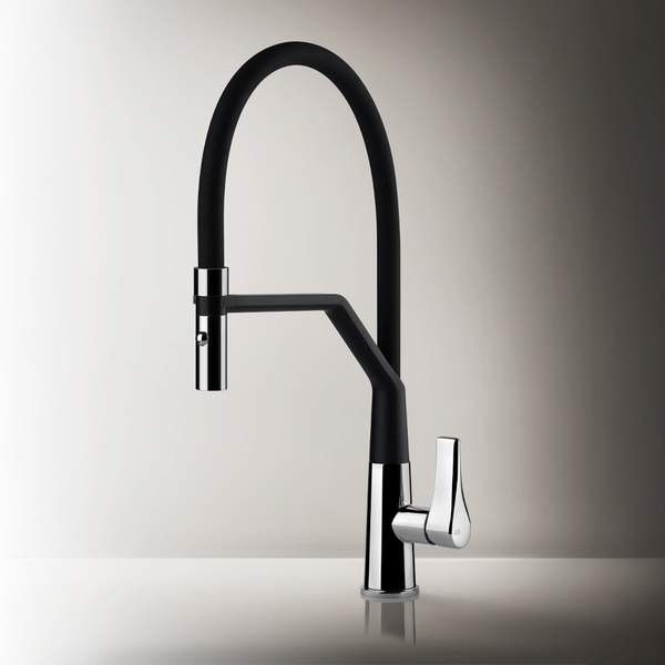 Gessi Proton Goose Neck Semi-Professional Spray Mixer Chrome
