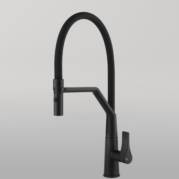 Gessi Proton Goose Neck Semi-Professional Spray Mixer Matte Black