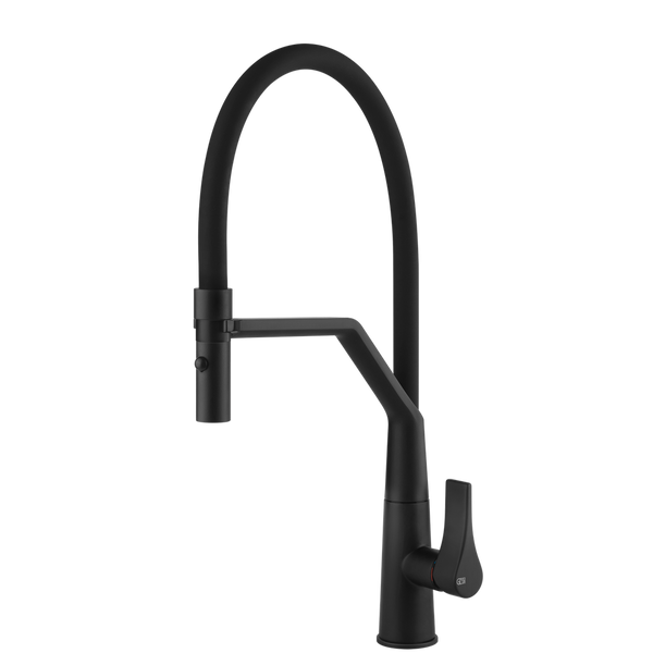 Gessi Proton Goose Neck Semi-Professional Spray Mixer Matte Black