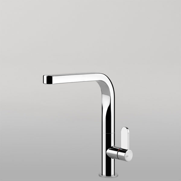 Gessi Helium Right Angle Square Swivel Mixer Chrome