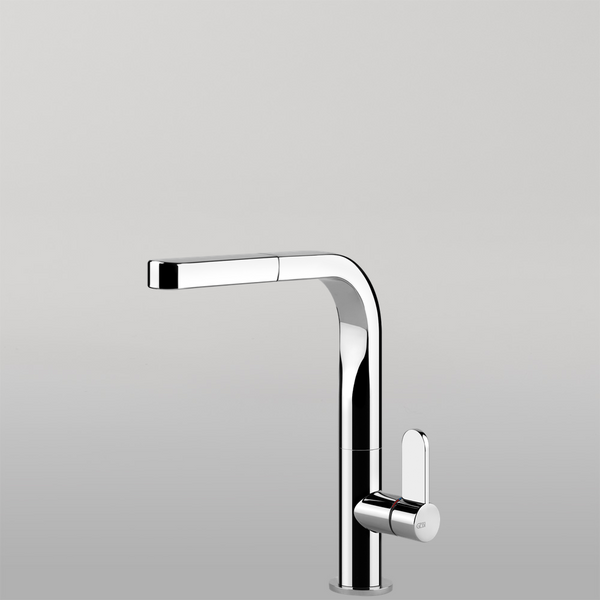 Gessi Helium Right Angle Square Pull Out Mixer Chrome