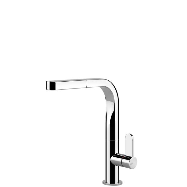 Gessi Helium Right Angle Square Pull Out Mixer Chrome