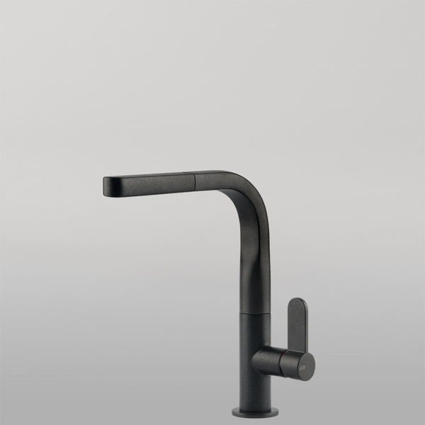 Gessi Helium Right Angle Square Pull Out Mixer Onyx