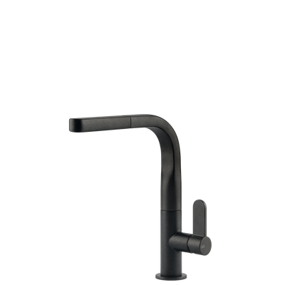 Gessi Helium Right Angle Square Pull Out Mixer Onyx