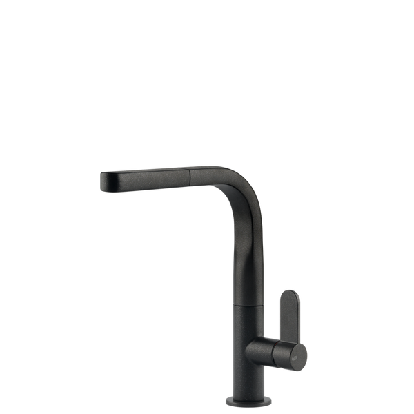 Gessi Helium Right Angle Square Pull Out Mixer Onyx
