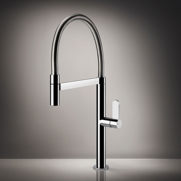 Gessi Helium Goose Neck Semi-Professional Mixer Chrome
