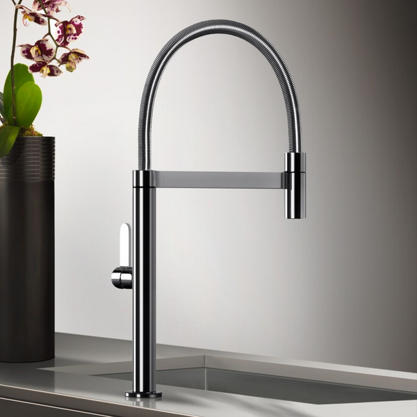 Gessi Helium Goose Neck Semi-Professional Mixer Chrome