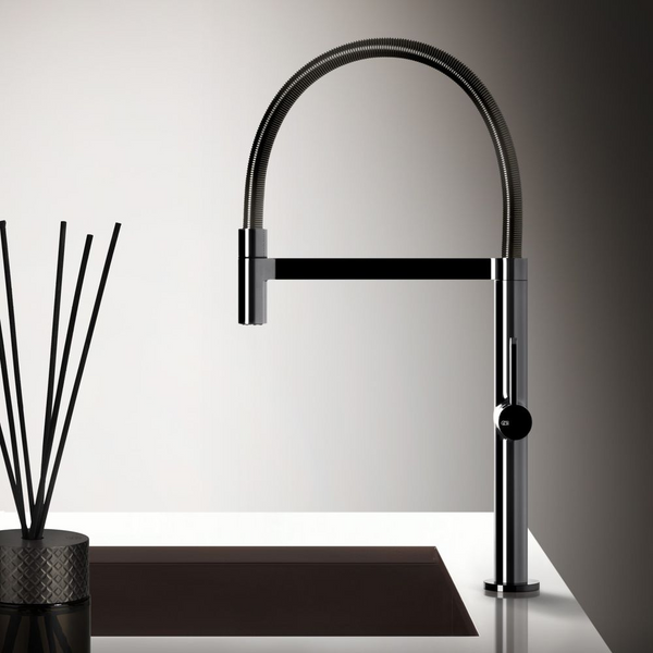 Gessi Helium Goose Neck Semi-Professional Mixer Chrome