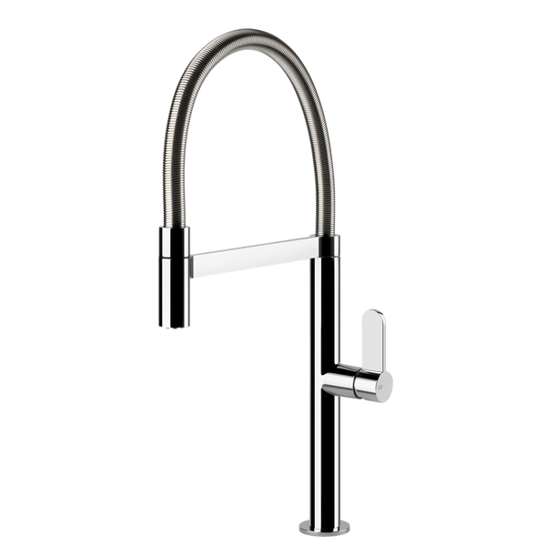 Gessi Helium Goose Neck Semi-Professional Mixer Chrome