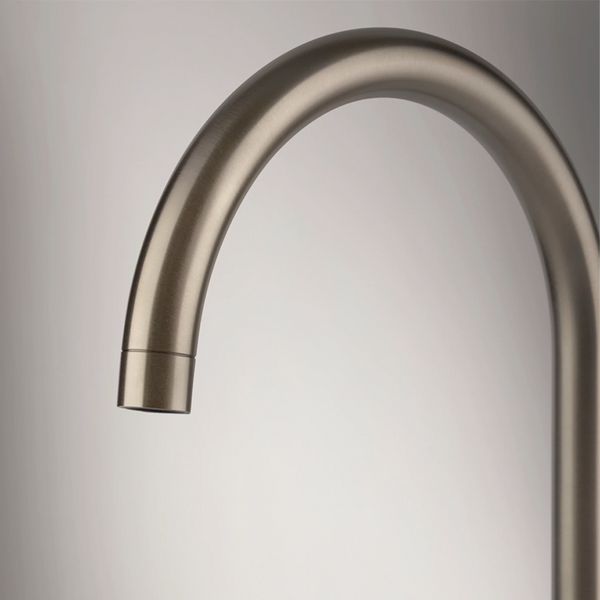 Gessi Helium Goose Neck Semi-Professional Mixer Brushed Nickel