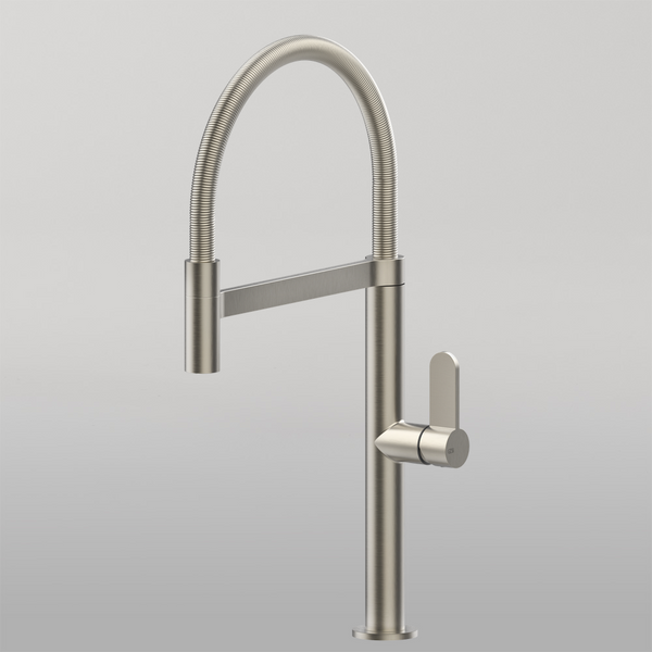 Gessi Helium Goose Neck Semi-Professional Mixer Brushed Nickel