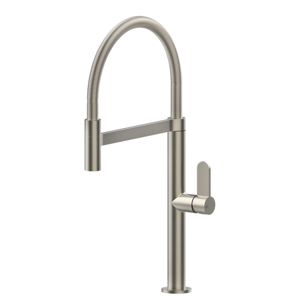 Gessi Helium Goose Neck Semi-Professional Mixer Brushed Nickel