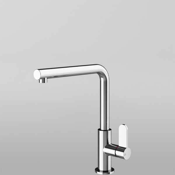 Gessi Helium Right Angle Round Swivel Mixer Chrome