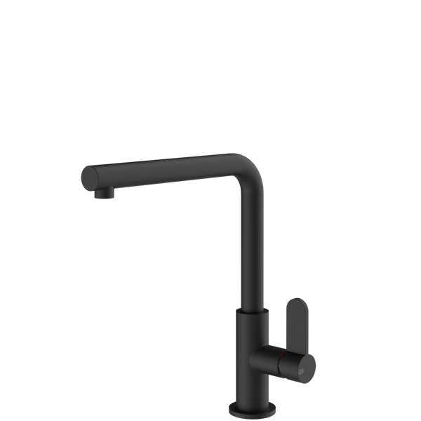 Gessi Helium Right Angle Round Swivel Mixer Matte Black