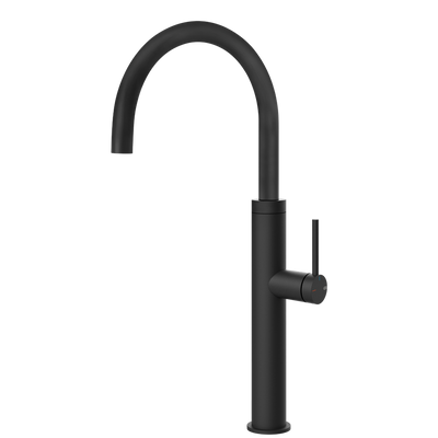 Gessi 316 Smooth Goose Neck Swivel Mixer Matte Black