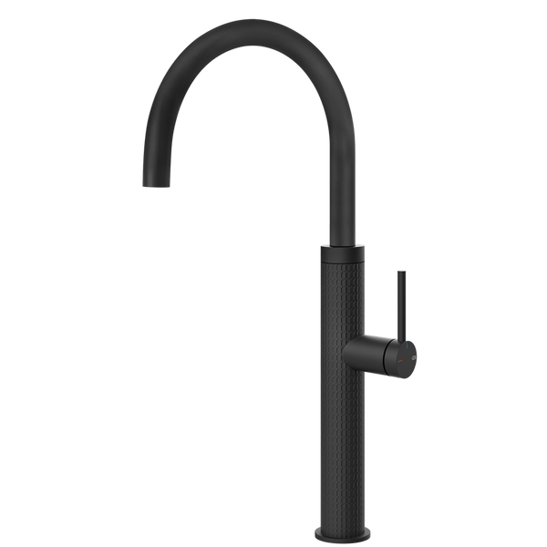 Gessi 316 Meccanica Goose Neck Swivel Mixer Matte Black