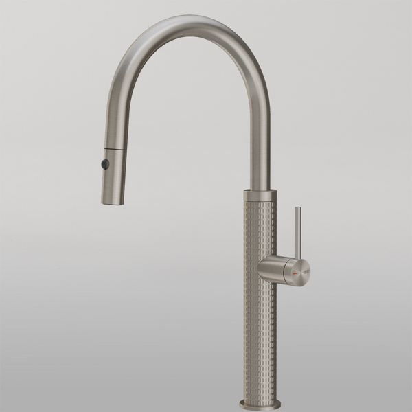 Gessi 316 Meccanica Goose Neck Pull Out Spray Mixer Stainless Steel