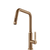 Gessi Officine Square Goose Neck Pull Out Mixer Warm Bronze