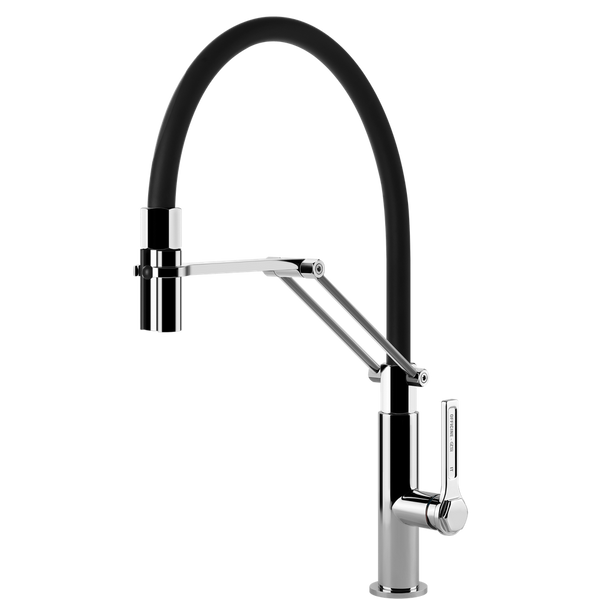 Gessi Officine Goose Neck Semi-Professional Spray Mixer Chrome