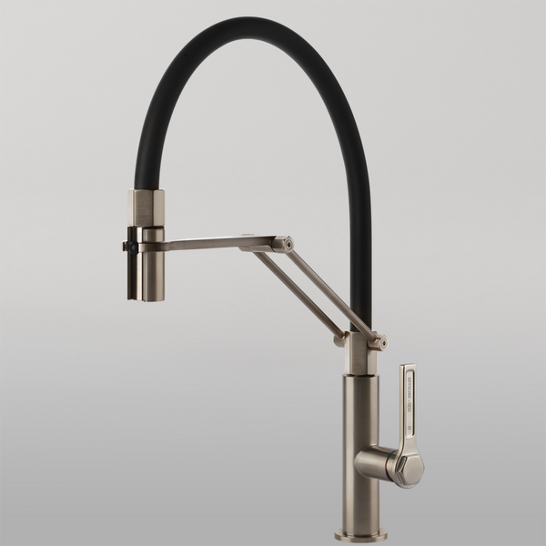 Gessi Officine Goose Neck Semi-Professional Spray Mixer Brushed Nickel