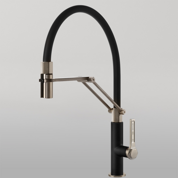 Gessi Officine Goose Neck Semi-Professional Spray Mixer Matte Black
