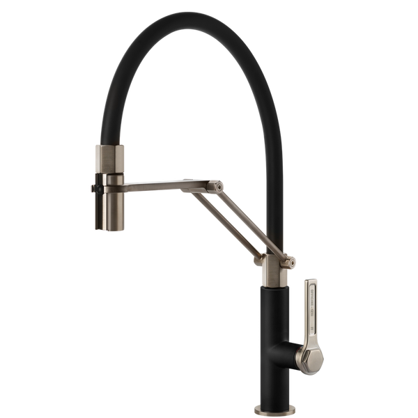 Gessi Officine Goose Neck Semi-Professional Spray Mixer Matte Black