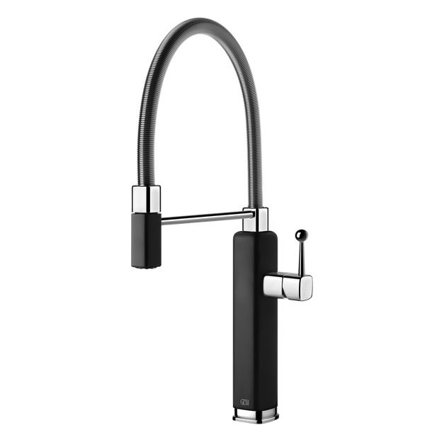 Gessi Happy Goose Neck Semi-Professional Mixer Matte Black