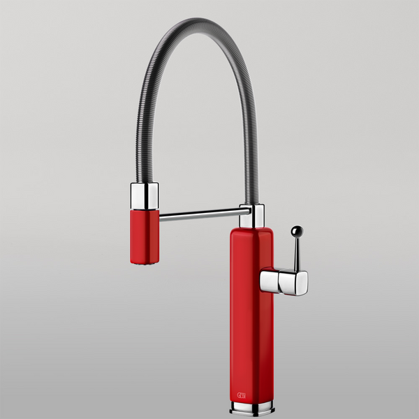 Gessi Happy Goose Neck Semi-Professional Mixer Gloss Red